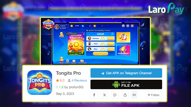Instructions for downloading and installing Tongits Pro APK game