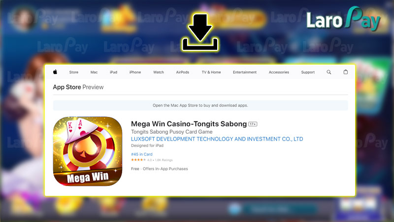 Instructions for downloading Mega Win Tongits Lucky 9