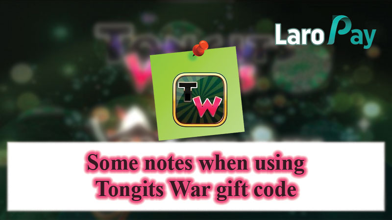 Some notes when using Tongits War gift code
