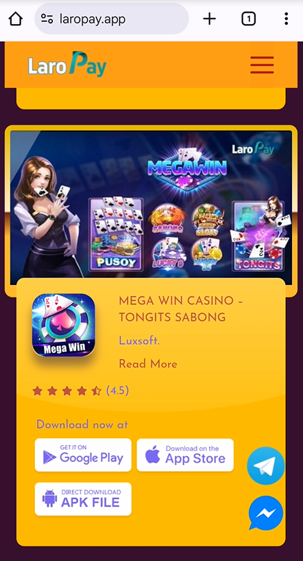 Hanapin at I-download ang Megawin App