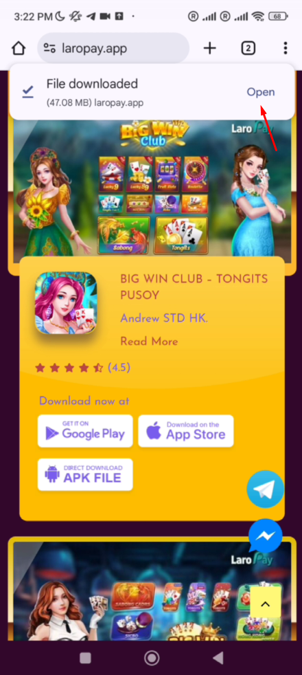 I-install ang Big Win Club app